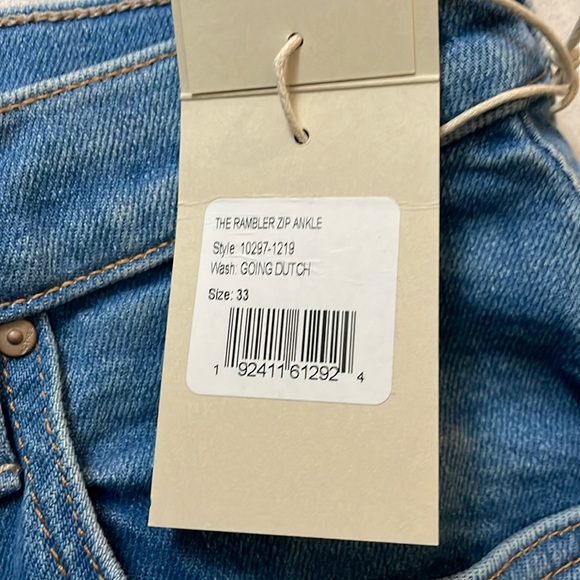 NWT Mother The Rambler Zip Ankle Going Dutch Wash Size 33 - Picture 10 of 13